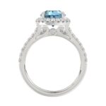 14K WHITE GOLD 4.00CT ROUND/PEAR DIAMOND LADIES BRIDAL SET (CENTER STONE BLUE PEAR DIAMOND 1.00CT) - Image 2