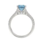 14K WHITE GOLD 4.00CT ROUND/RADIANT/BAGUETTE DIAMOND LADIES RING (CENTER STONE RADIANT BLUE DIAMOND 3.00CT) - Image 2