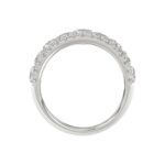 14K WHITE GOLD 5.00CT ROUND/EMERALD DIAMOND LADIES BAND - Image 2