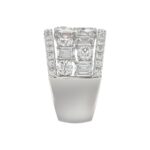 14K WHITE GOLD 5.00CT ROUND/EMERALD DIAMOND LADIES BAND - Image 4