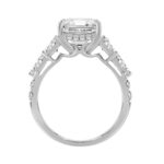 14K WHITE GOLD 6 1/4CT ROUND/RADIANT/PEAR/TRAPEZOID DIAMOND LADIES RING (CENTER STONE RADIANT DIAMOND 5CT) - Image 2