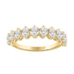 14K YELLOW GOLD 1 1/2CT OVAL DIAMOND LADIES BAND