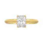 14K YELLOW GOLD 1 1/2CT RADIANT DIAMOND LADIES SOLITAIRE RING - Image 5