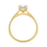 14K YELLOW GOLD 1 1/2CT RADIANT DIAMOND LADIES SOLITAIRE RING - Image 2