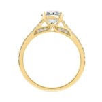 14K YELLOW GOLD 1 1/2CT ROUND DIAMOND LADIES BRIDAL RING (CENTER STONE ROUND DIAMOND 1 1/4CT) - Image 2