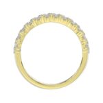 14K YELLOW GOLD 1 1/2CT ROUND/MARQUISE DIAMOND LADIES BAND - Image 2