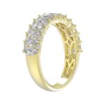 14K YELLOW GOLD 1 1/2CT ROUND/MARQUISE DIAMOND LADIES BAND - Image 3