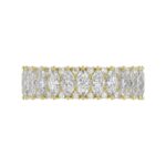 14K YELLOW GOLD 1 1/2CT ROUND/MARQUISE DIAMOND LADIES BAND - Image 5