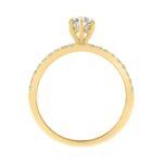 14K YELLOW GOLD 1 1/4CT ROUND DIAMOND LADIES RING (CENTER STONE MARQUISE DIAMOND 1.00CT) - Image 2