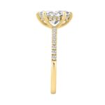 14K YELLOW GOLD 1 1/4CT ROUND DIAMOND LADIES RING (CENTER STONE MARQUISE DIAMOND 1.00CT) - Image 3