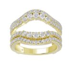 14K YELLOW GOLD 1 1/4CT ROUND DIAMOND LADIES WRAP RING