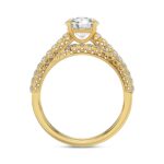 14K YELLOW GOLD 1 3/4CT ROUND DIAMOND LADIES BRIDAL SET (CENTER STONE ROUND DIAMOND 1CT) - Image 5
