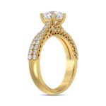 14K YELLOW GOLD 1 3/4CT ROUND DIAMOND LADIES BRIDAL SET (CENTER STONE ROUND DIAMOND 1CT) - Image 4