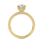14K YELLOW GOLD 1 3/4CT ROUND/OVAL DIAMOND LADIES RING (CENTER STONE OVAL DIAMOND 1 1/2CT) - Image 2