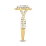 14K YELLOW GOLD 1 3/4CT ROUND/PEAR DIAMOND LADIES RING (CENTER STONE PEAR DIAMOND 1.00CT) - Image 3