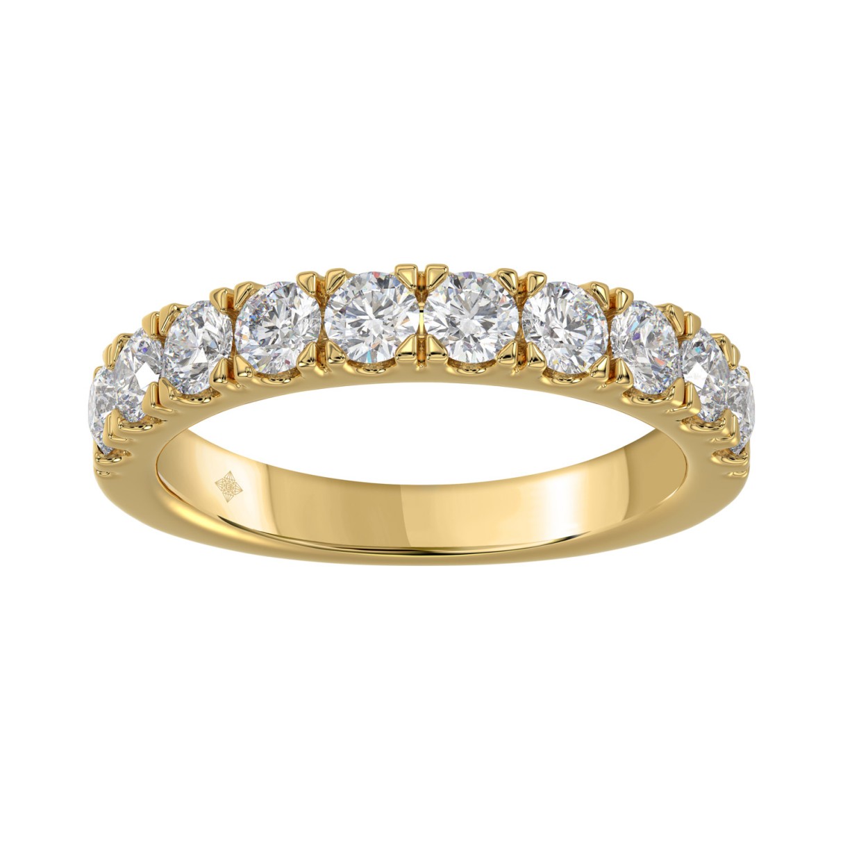 14K YELLOW GOLD 1.00CT ROUND DIAMOND LADIES BAND - Image 1