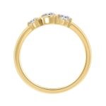 14K Yellow Gold 1/2Ct Round Lab Grown Diamond Fashion Ring For Women (Color F-G -Clarity Vs1/Vs2) - Image 3
