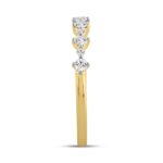 14K YELLOW GOLD 1/3CT ROUND DIAMOND LADIES BAND - Image 3