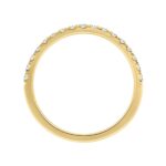 14K YELLOW GOLD 1/4CT ROUND DIAMOND LADIES BAND - Image 2