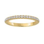 14K YELLOW GOLD 1/4CT ROUND DIAMOND LADIES BAND