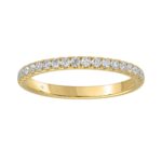 14K YELLOW GOLD 1/4CT ROUND DIAMOND LADIES BAND