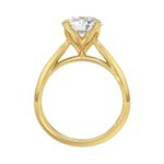 14K YELLOW GOLD 2 1/2CT ROUND DIAMOND LADIES SOLITAIRE RING - Image 2