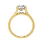 14K YELLOW GOLD 2 1/2CT ROUND/CUSHION DIAMOND LADIES RING (CENTER STONE CUSHION DIAMOND 2CT) - Image 2