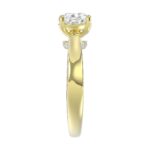 14K YELLOW GOLD 2 1/2CT ROUND/PEAR DIAMOND LADIES RING (CENTER STONE PEAR DIAMOND 2.00CT) - Image 4