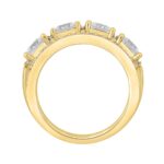 14K YELLOW GOLD 2 1/2CT ROUND/PRINCESS DIAMOND LADIES BAND - Image 2