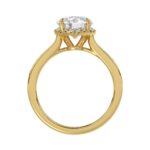 14K YELLOW GOLD 2 1/4CT ROUND DIAMOND LADIES RING (CENTER STONE ROUND DIAMOND 2CT) - Image 2