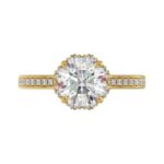 14K YELLOW GOLD 2 1/4CT ROUND DIAMOND LADIES RING (CENTER STONE ROUND DIAMOND 2CT) - Image 5