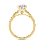 14K YELLOW GOLD 2 1/4CT ROUND/BAGUETTE DIAMOND LADIES RING (CENTER STONE ROUND DIAMOND 2CT) - Image 2