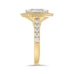 14K YELLOW GOLD 2 1/4CT ROUND/BAGUETTE/HEXAGON DIAMOND LADIES RING - Image 4