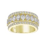 14K YELLOW GOLD 2 1/4CT ROUND/OVAL DIAMOND LADIES BAND