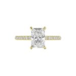 14K YELLOW GOLD 2 1/4CT ROUND/RADIANT DIAMOND LADIES RING (CENTER STONE RADIANT DIAMOND 2CT) - Image 5