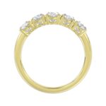 14K YELLOW GOLD 2.00CT OVAL DIAMOND LADIES BAND - Image 2