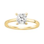 14K YELLOW GOLD 2.00CT ROUND/PRINCESS DIAMOND LADIES RING (CENTER STONE PRINCESS DIAMOND 2.00CT)