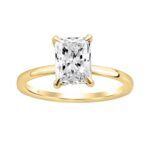 14K YELLOW GOLD 2.00CT ROUND/RADIANT DIAMOND LADIES RING (CENTER STONE RADIANT DIAMOND 2CT)