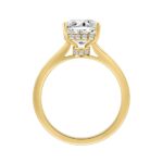 14K YELLOW GOLD 3 1/2CT ROUND/BAGUETTE/RADIANT DIAMOND LADIES RING - Image 2