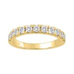 14K YELLOW GOLD 3/4CT ROUND DIAMOND LADIES BAND