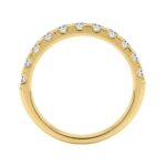 14K YELLOW GOLD 3/4CT ROUND DIAMOND LADIES BAND - Image 2