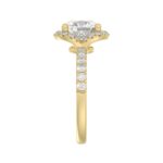 14K YELLOW GOLD 4 1/2CT ROUND/CUSHION DIAMOND LADIES RING (CENTER STONE CUSHION DIAMOND 4CT & Color F-G Clarity VS1/VS2) - Image 4