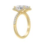 14K YELLOW GOLD 4 1/2CT ROUND/OVAL DIAMOND LADIES RING (CENTER STONE OVAL DIAMOND 4.00CT & Color F-G Clarity VS1/VS2) - Image 3