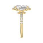 14K YELLOW GOLD 4 1/2CT ROUND/OVAL DIAMOND LADIES RING (CENTER STONE OVAL DIAMOND 4.00CT & Color F-G Clarity VS1/VS2) - Image 4