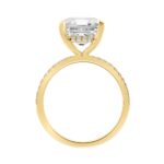 14K YELLOW GOLD 4 1/4CT ROUND/CUSHION DIAMOND LADIES RING (CENTER STONE CUSHION DIAMOND 4.00CT) - Image 3