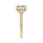 14K YELLOW GOLD 4 3/4CT ROUND DIAMOND LADIES RING (CENTER STONE ROUND DIAMOND 4.00CT) - Image 3