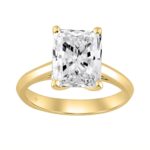 14K YELLOW GOLD 4.00CT RADIANT DIAMOND LADIES RING