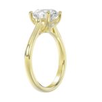 14K YELLOW GOLD 4.00CT ROUND DIAMOND BRIDAL SET (CENTER STONE ROUND DIAMOND 2CT) - Image 3