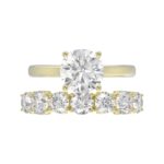 14K YELLOW GOLD 4.00CT ROUND DIAMOND BRIDAL SET (CENTER STONE ROUND DIAMOND 2CT) - Image 4
