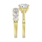 14K YELLOW GOLD 4.00CT ROUND DIAMOND BRIDAL SET (CENTER STONE ROUND DIAMOND 2CT) - Image 5